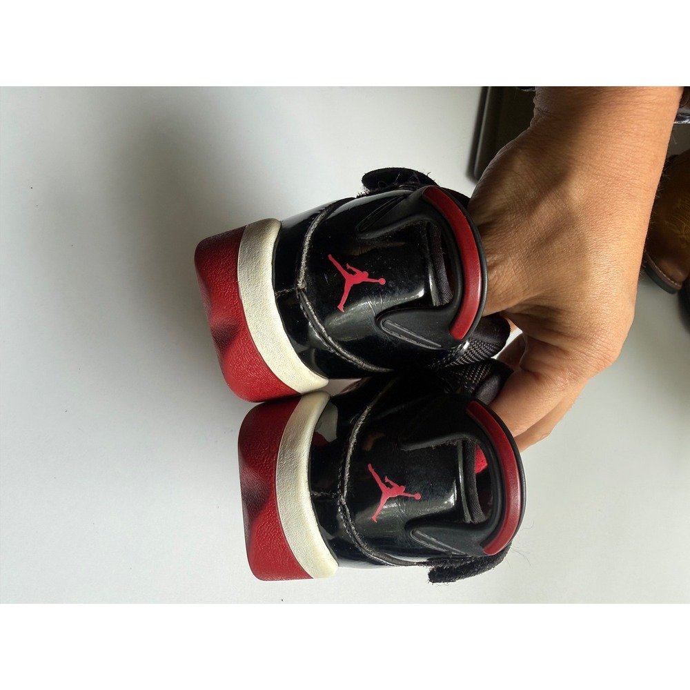 Jordan 6 Rings Bred Kids Black Patent Leather Athletic Sneakers 323420-062 - Picture 6 of 6